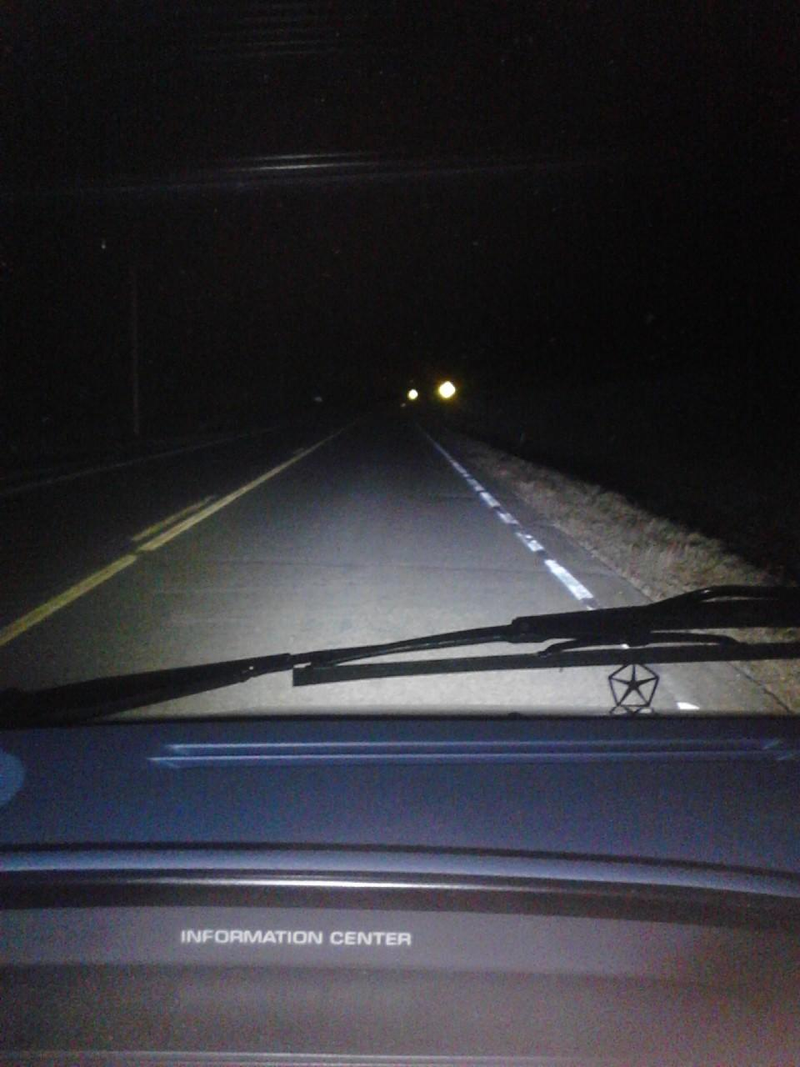 With both sets of bar lights on